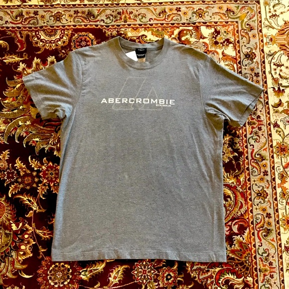 Abercrombie & Fitch Gym Issue Crew Neck T-Shirt Muscle Fit Men's Size XL Gray T - Picture 1 of 5